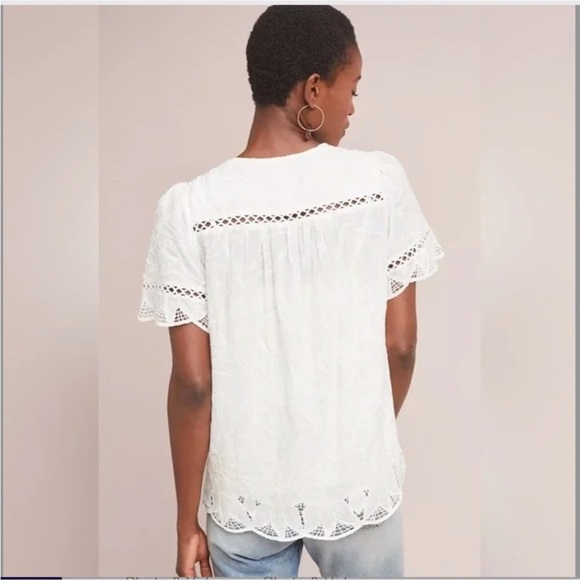 Anthropologie Feather Bone Adler Embroidered Blouse Size 14 NEW - Picture 2 of 9